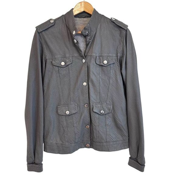 Italian Made Lightweight Grey Leather Jacket - Picture 1 of 8